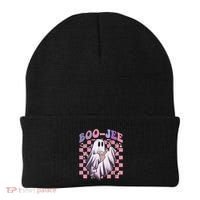 Spooky Season Cute Groovy Ghost Halloween Costume Boo Jee Beanie thumb 0