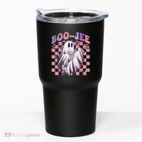 Spooky Season Cute Groovy Ghost Halloween Costume Boo Jee Tumbler thumb 0