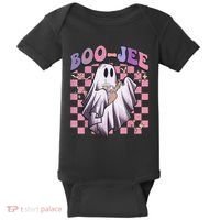 Spooky Season Cute Groovy Ghost Halloween Costume Boo Jee Baby Bodysuit thumb 0