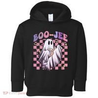 Spooky Season Cute Groovy Ghost Halloween Costume Boo Jee Toddler Hoodie thumb 0