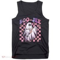 Spooky Season Cute Groovy Ghost Halloween Costume Boo Jee Tank Top thumb 0