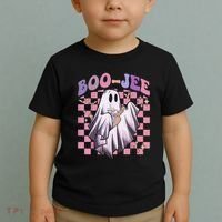 Spooky Season Cute Groovy Ghost Halloween Costume Boo Jee Toddler T-Shirt thumb 2