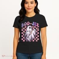 Spooky Season Cute Groovy Ghost Halloween Costume Boo Jee Women's T-Shirt thumb 4