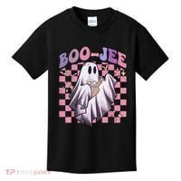 Spooky Season Cute Groovy Ghost Halloween Costume Boo Jee Kids T-Shirt thumb 0