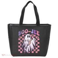 Spooky Season Cute Groovy Ghost Halloween Costume Boo Jee Tote Bag thumb 0