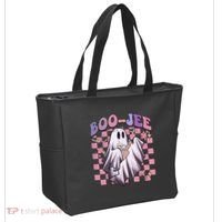 Spooky Season Cute Groovy Ghost Halloween Costume Boo Jee Tote Bag thumb 2