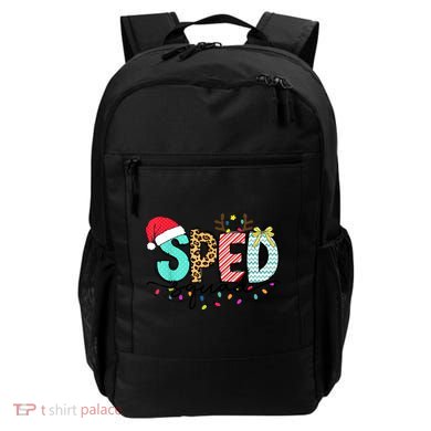 Sped Squad Christmas Lights Special Education Teacher Christmas Backpack