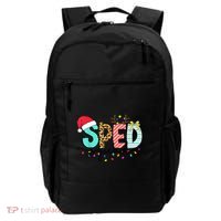 Sped Squad Christmas Lights Special Education Teacher Christmas Backpack thumb 0