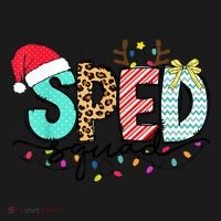 Sped Squad Christmas Lights Special Education Teacher Christmas Backpack thumb 2