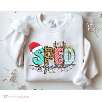 Sped Squad Christmas Lights Special Education Teacher Christmas Sweatshirt thumb 2