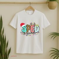 Sped Squad Christmas Lights Special Education Teacher Christmas T-Shirt thumb 2