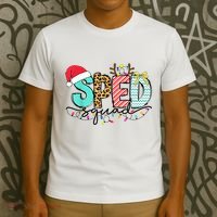 Sped Squad Christmas Lights Special Education Teacher Christmas T-Shirt thumb 3