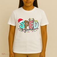Sped Squad Christmas Lights Special Education Teacher Christmas T-Shirt thumb 4