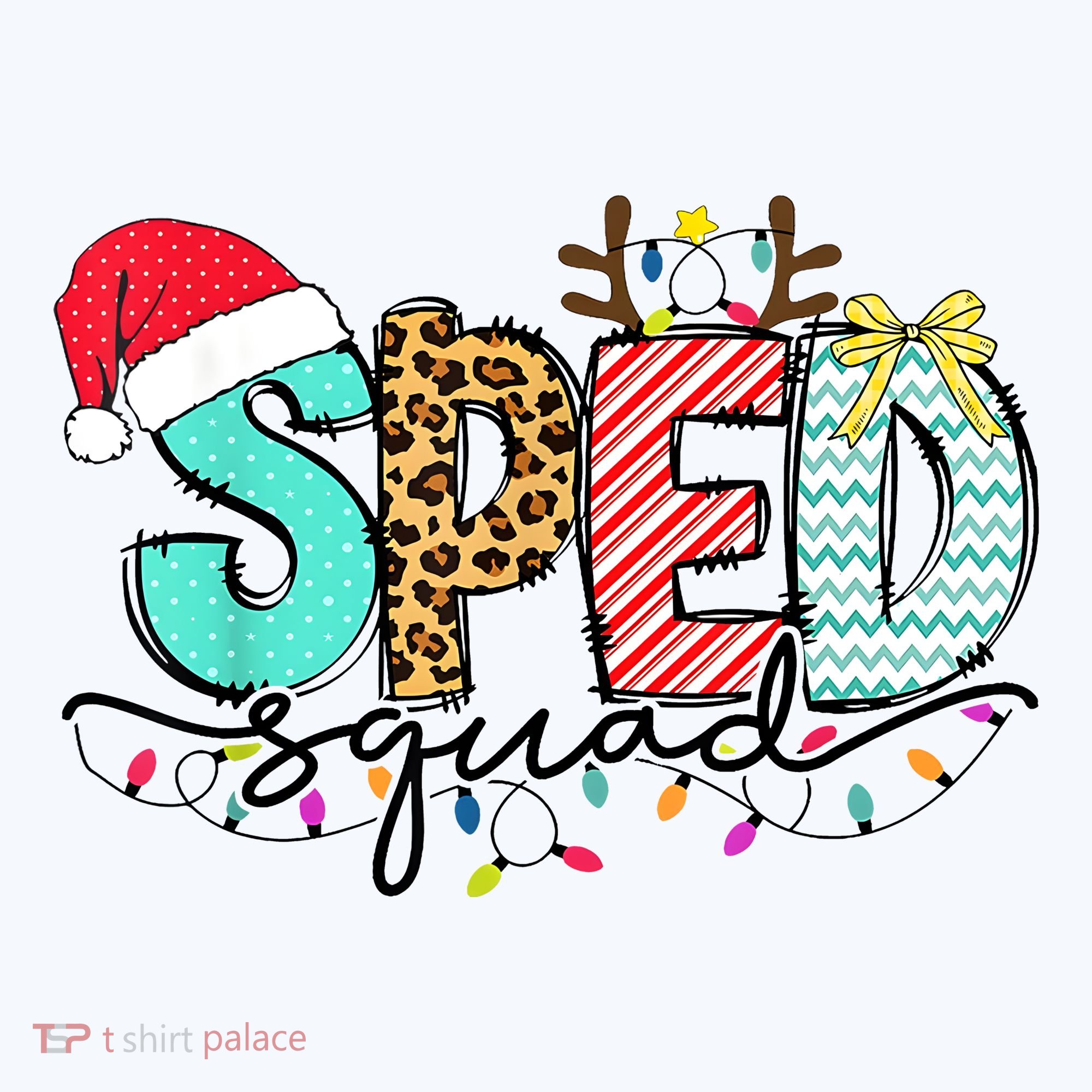 Sped Squad Christmas Lights Special Education Teacher Christmas Pajama Set