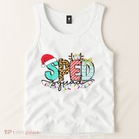Sped Squad Christmas Lights Special Education Teacher Christmas Tank Top thumb 2