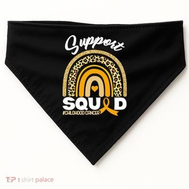 Support Squad Childhood Cancer USA-Made Doggie Bandana