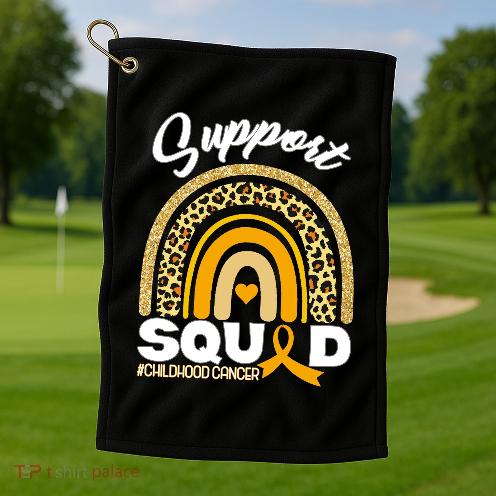Support Squad Childhood Cancer Golf Towel