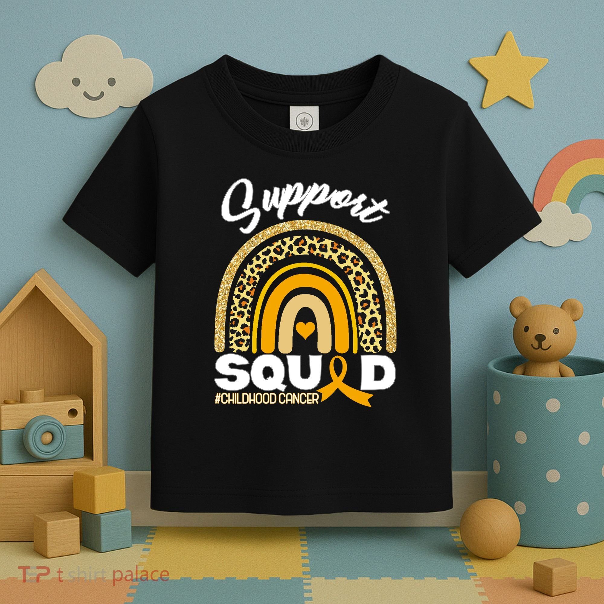 Support Squad Childhood Cancer Toddler T-Shirt
