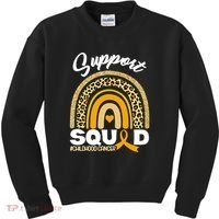 Support Squad Childhood Cancer Kids Sweatshirt thumb 0