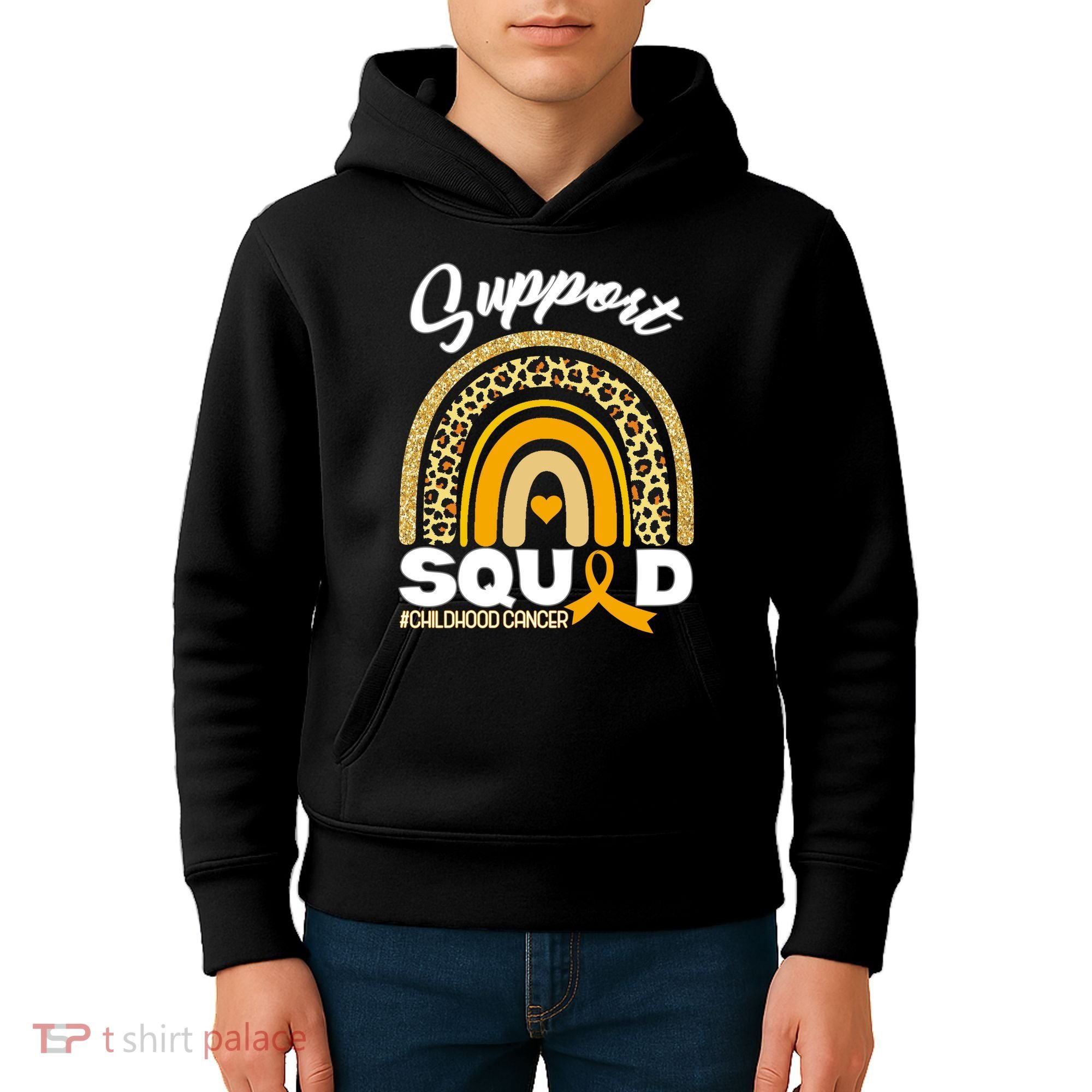 Support Squad Childhood Cancer Kids Hoodie