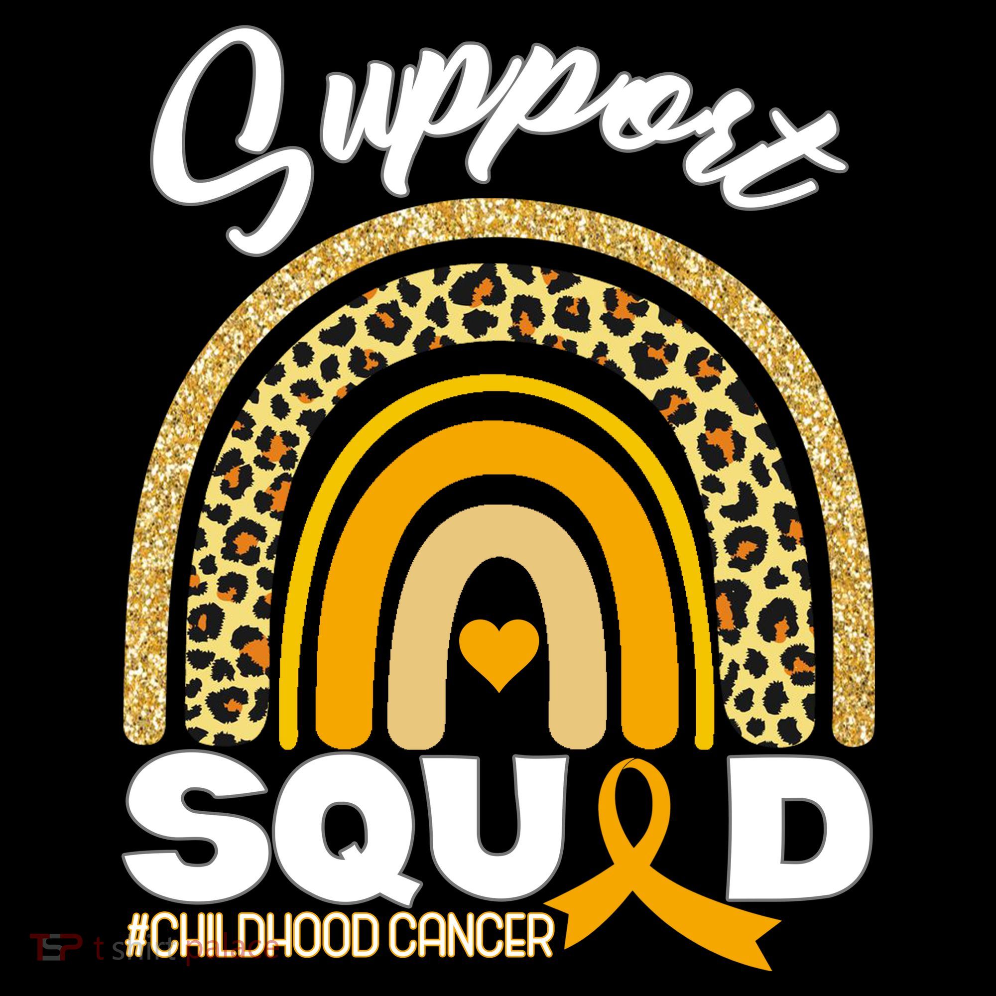Support Squad Childhood Cancer Kids Long Sleeve Shirt