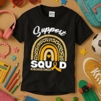Support Squad Childhood Cancer Kids T-Shirt thumb 3