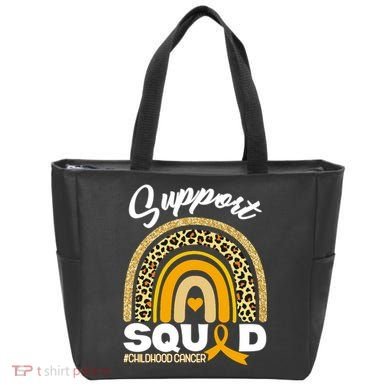 Support Squad Childhood Cancer Tote Bag