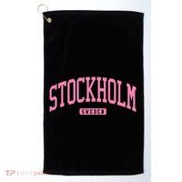 Stockholm Sweden College University Style Golf Towel thumb 0