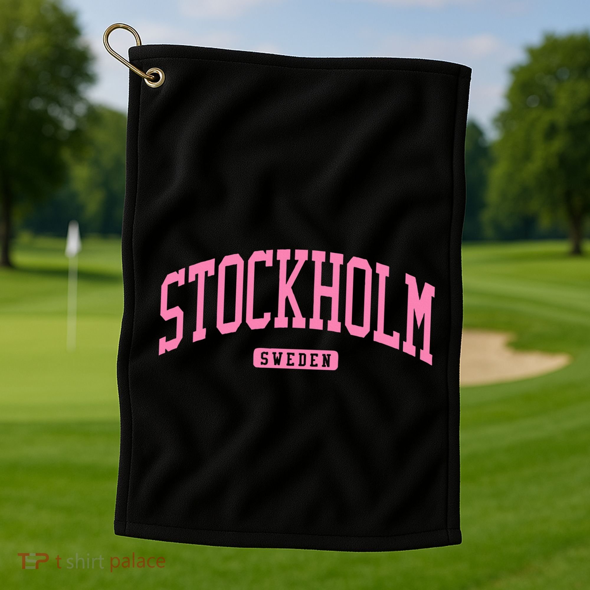 Stockholm Sweden College University Style Golf Towel