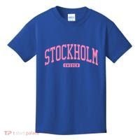 Stockholm Sweden College University Style Kids T-Shirt thumb 0