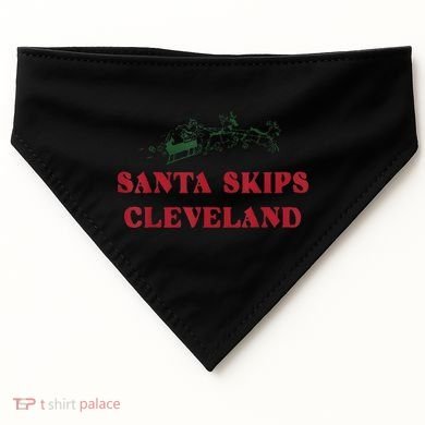 Santa Skips Cleveland USA-Made Doggie Bandana