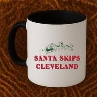 Santa Skips Cleveland Coffee Mug thumb 2