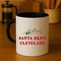 Santa Skips Cleveland Coffee Mug thumb 4