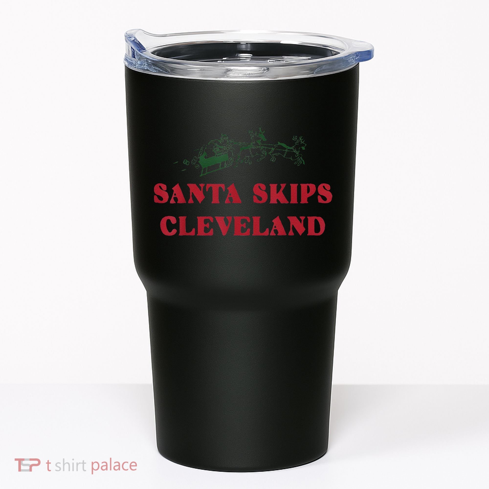 Santa Skips Cleveland Tumbler
