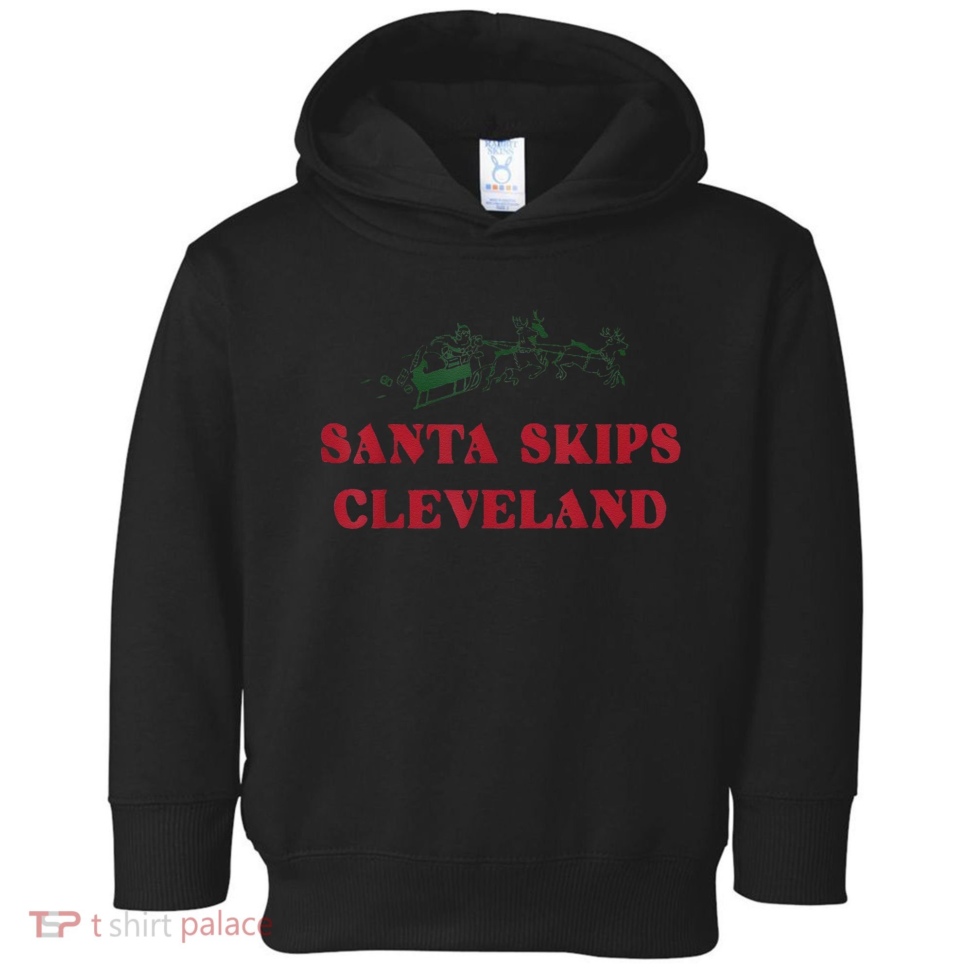 Santa Skips Cleveland Toddler Hoodie