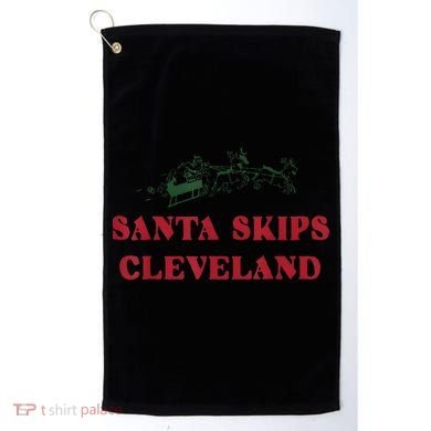 Santa Skips Cleveland Golf Towel