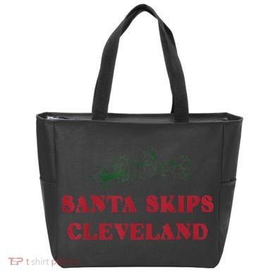 Santa Skips Cleveland Tote Bag