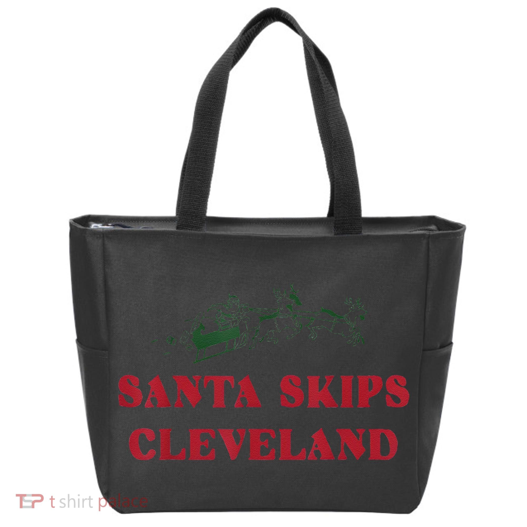 Santa Skips Cleveland Tote Bag