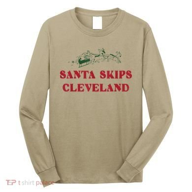 Santa Skips Cleveland Long Sleeve Shirt