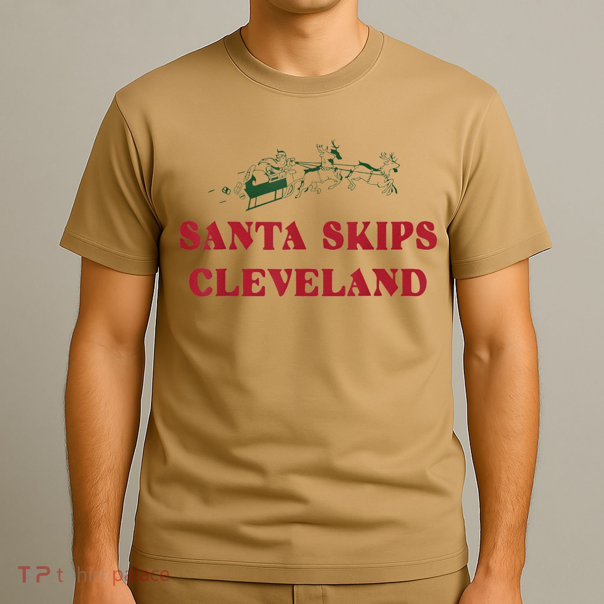 Santa Skips Cleveland T-Shirt