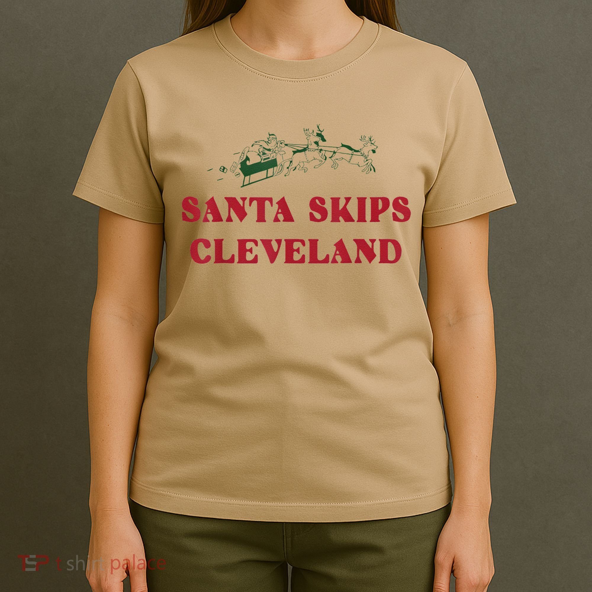Santa Skips Cleveland T-Shirt