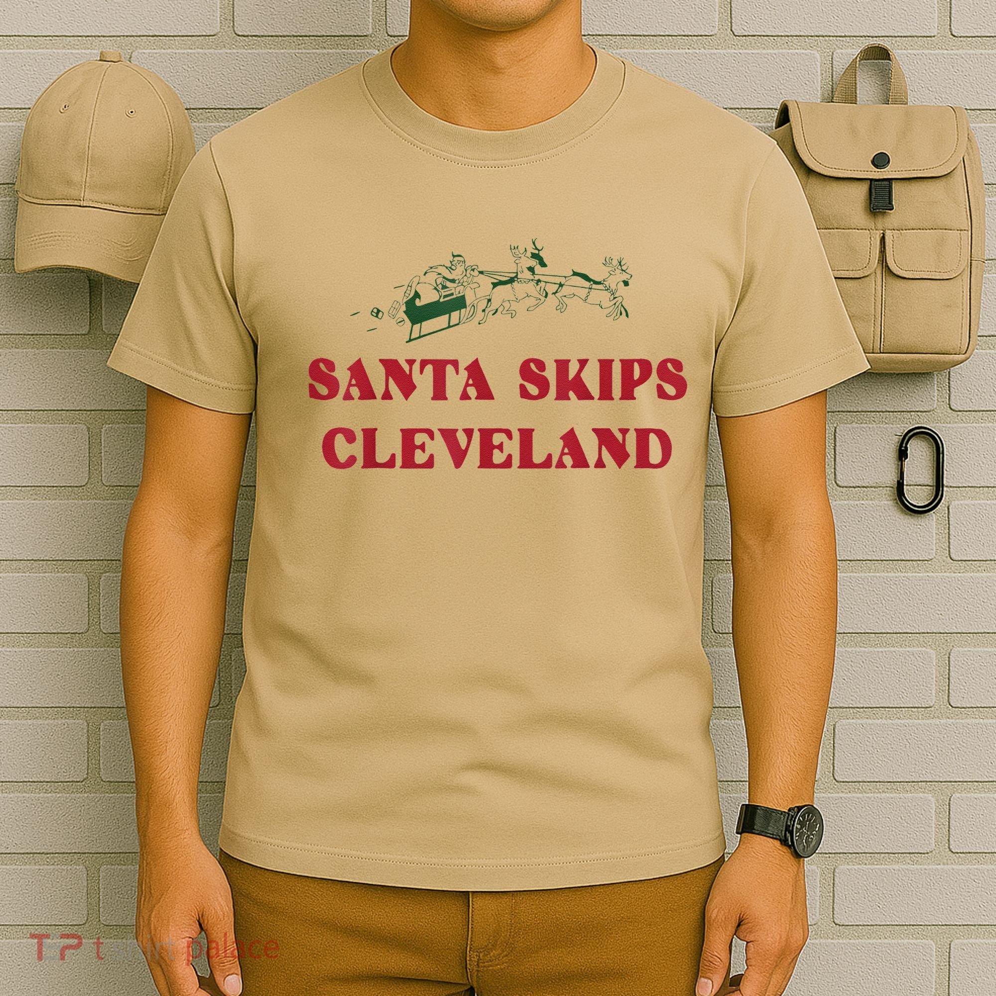 Santa Skips Cleveland T-Shirt