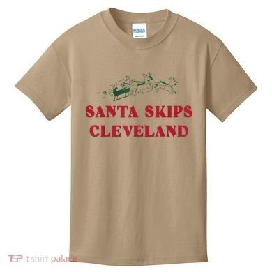 Santa Skips Cleveland Kids T-Shirt