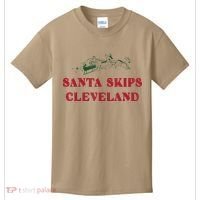 Santa Skips Cleveland Kids T-Shirt thumb 0