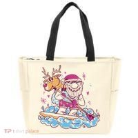 Santa Surfing Christmas Holiday Vacation Tote Bag thumb 0