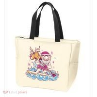 Santa Surfing Christmas Holiday Vacation Tote Bag thumb 3