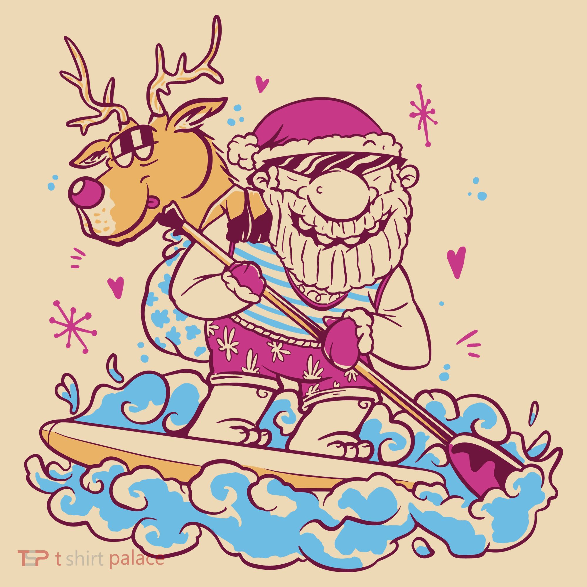 Santa Surfing Christmas Holiday Vacation Tote Bag
