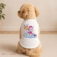 Santa Surfing Christmas Holiday Vacation Doggie Tank thumb 2