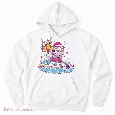 Santa Surfing Christmas Holiday Vacation Hoodie