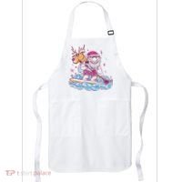 Santa Surfing Christmas Holiday Vacation Apron thumb 0
